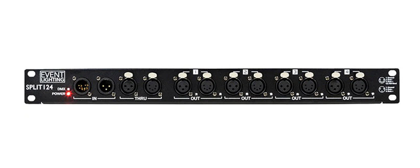 Antari Event Lighting SPLIT124 4-Way Rackmount DMX512 Splitter with Optical Isolation