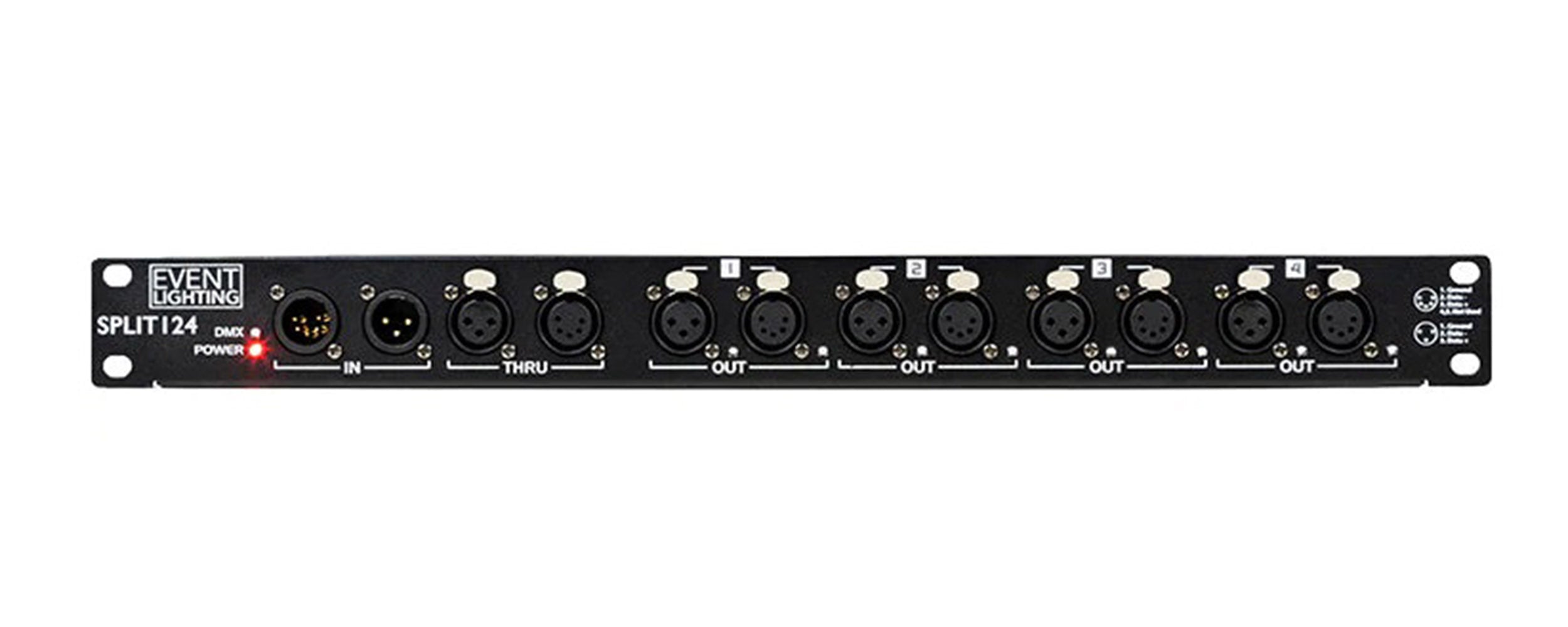 Antari Event Lighting SPLIT124 4-Way Rackmount DMX512 Splitter with Optical Isolation
