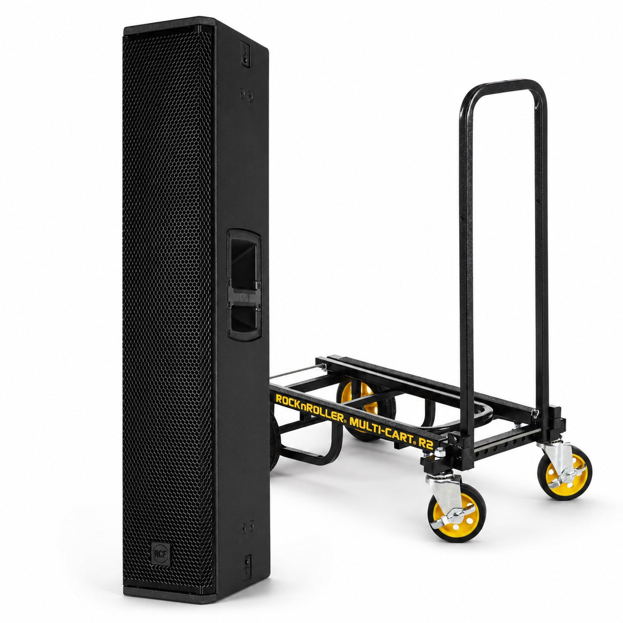 RCF NX-L24A-MK2, 2100-Watt Active 2-Way Column Array Speaker and Utility Cart