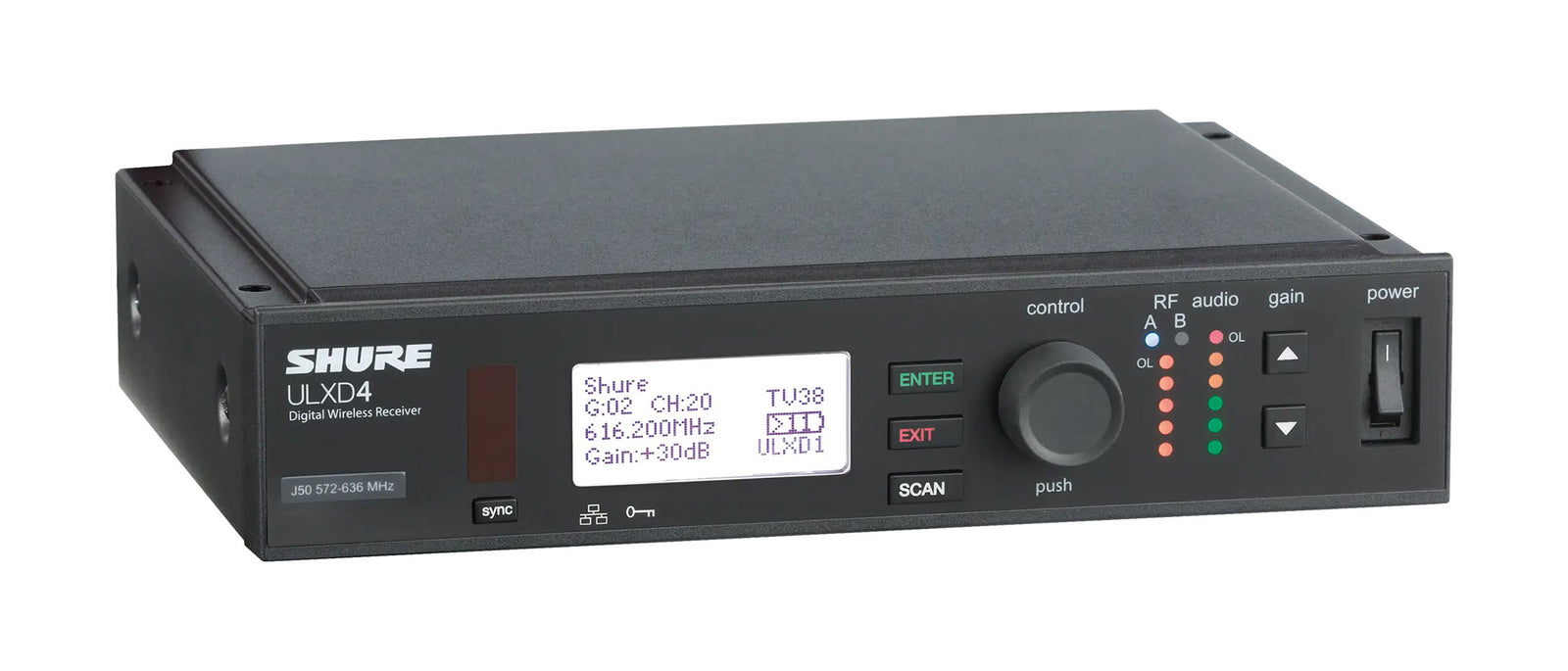 B-Stock: Shure ULXD4-H50, Single-Channel Digital Wireless Receiver - H50 (534-598 MHz)