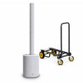 LD Systems MAUI 5 GO W, Ultra-Portable Battery Operated Column PA System - White and Utility Cart