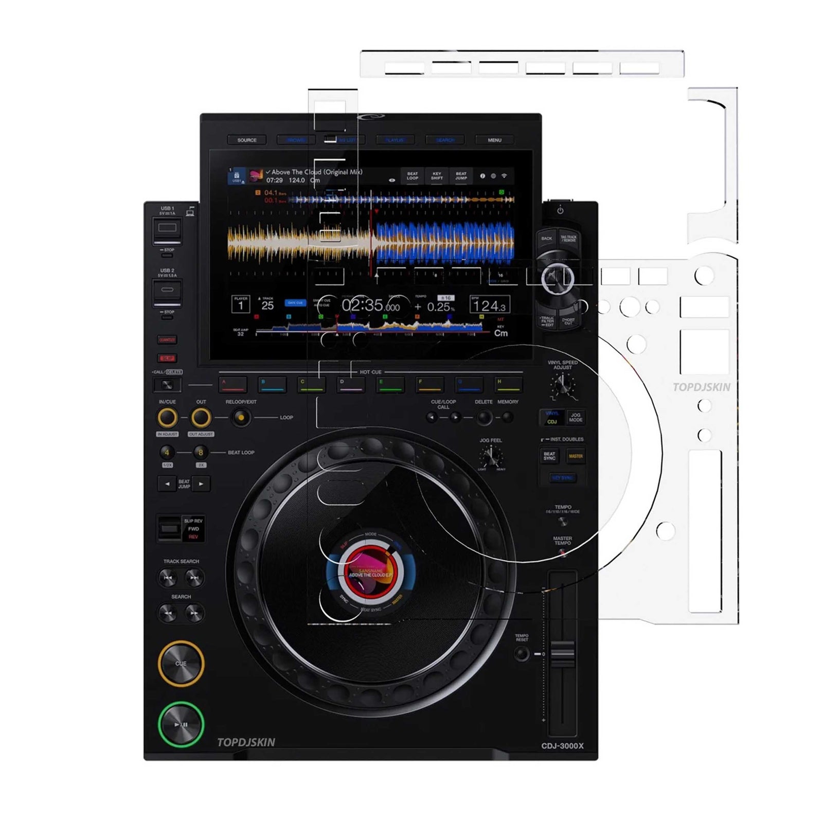 DJ Skin Protective Skin Cover for Alpha Theta Pioneer CDJ 3000x