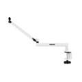 Shure by Gator SH-BROADCAST2-W, pied de micro de bureau à bras articulé à profil bas - blanc