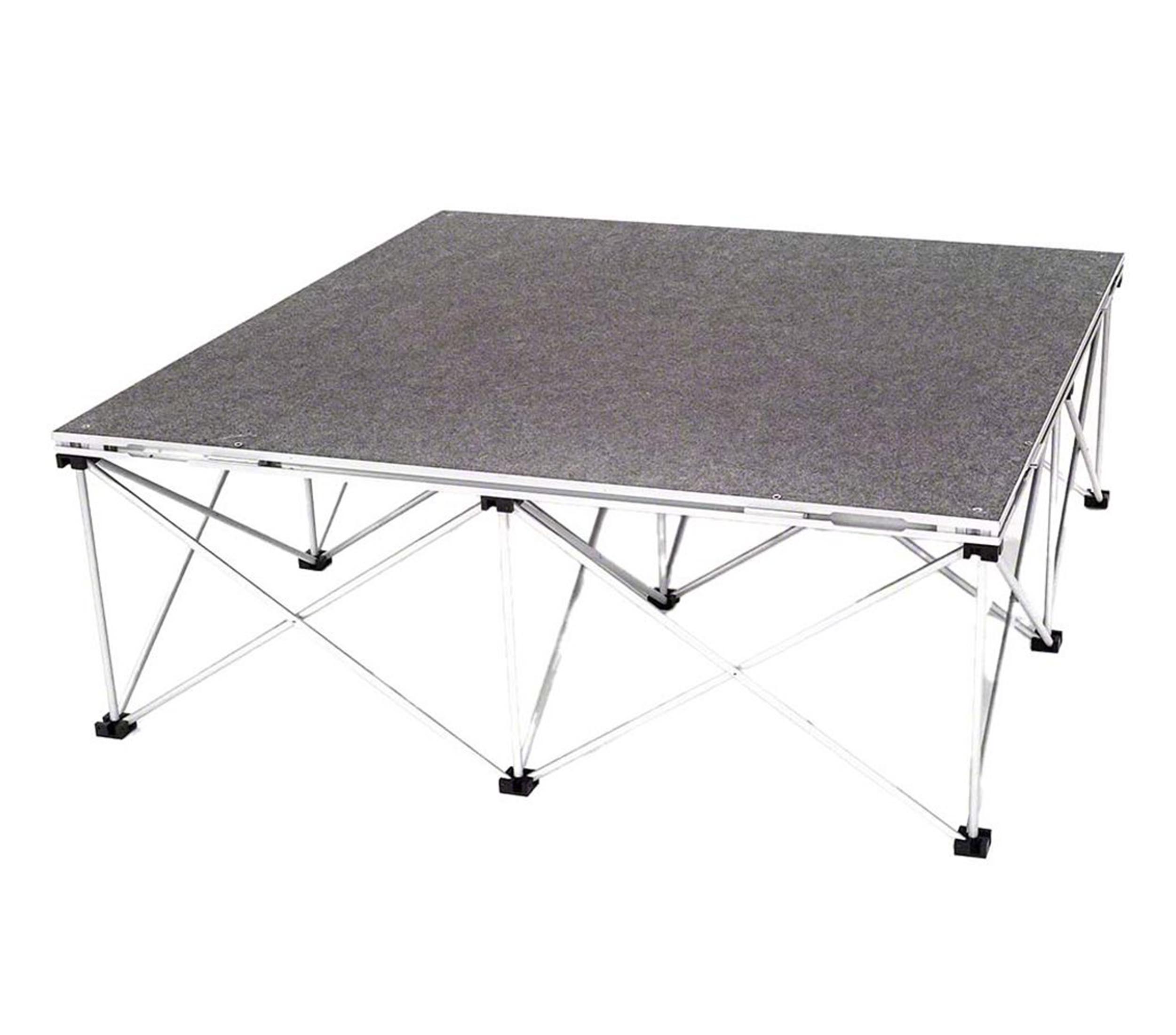 IntelliStage IS1CAMERA8C, 4FT x 4FT Camera Platform with 8-inch Riser - Gray Carpet Finish