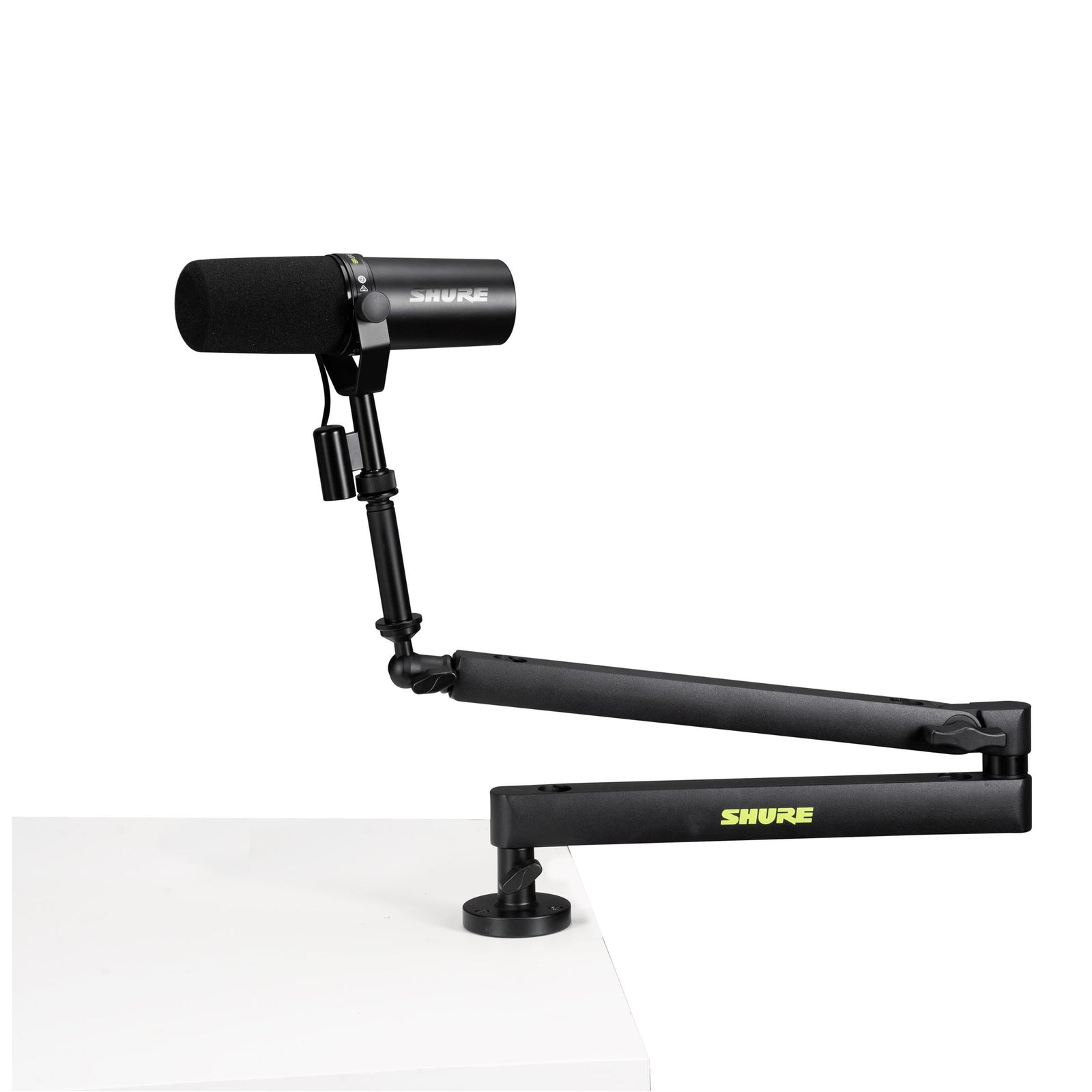 Shure by Gator SH-BROADCAST2 Low-Profile Articulating Desktop Microphone Boom Arm – Black
