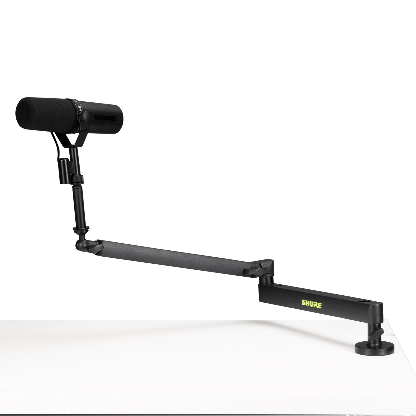 Shure by Gator SH-BROADCAST2 Low-Profile Articulating Desktop Microphone Boom Arm – Black