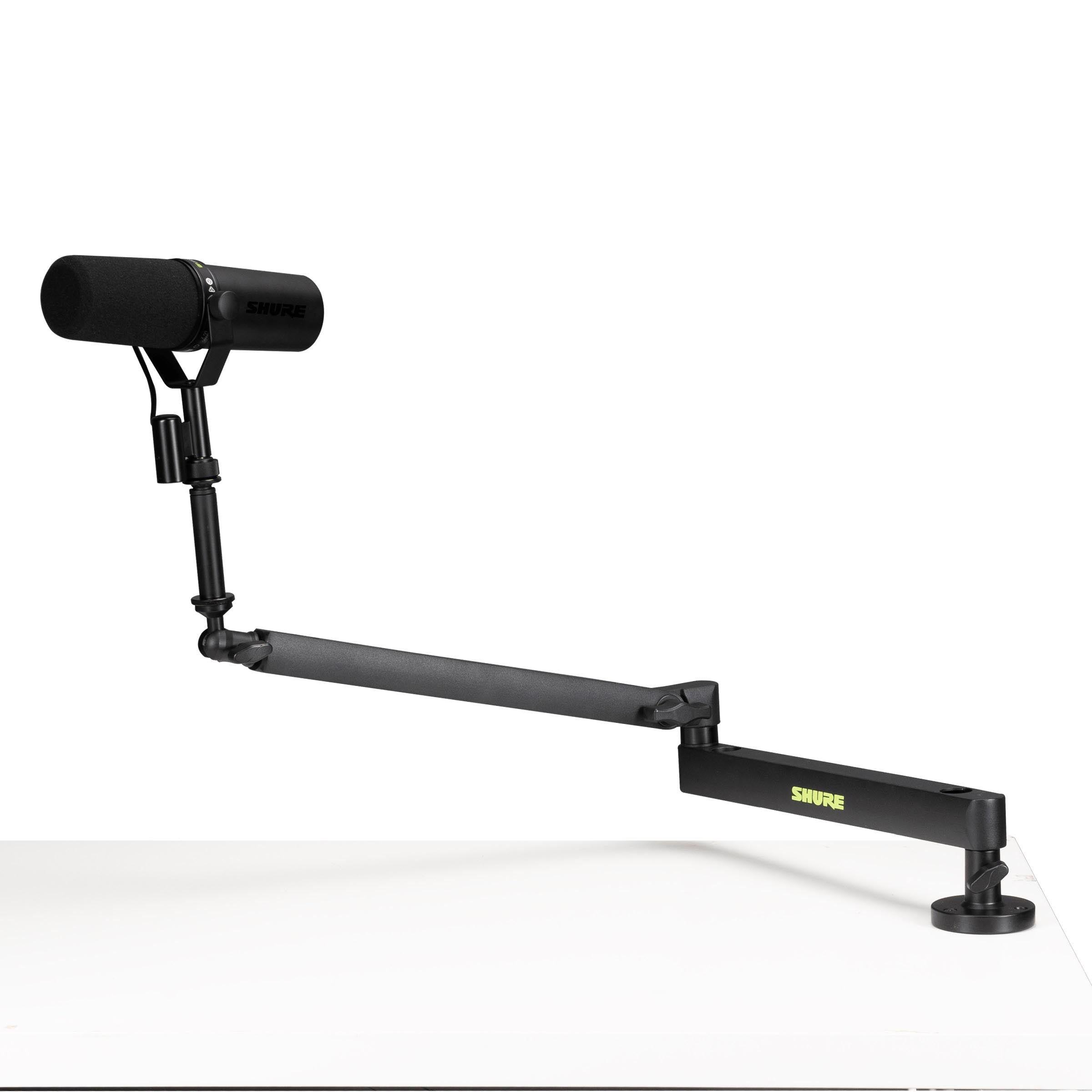 Shure by Gator SH-BROADCAST2 Low-Profile Articulating Desktop Microphone Boom Arm – Black