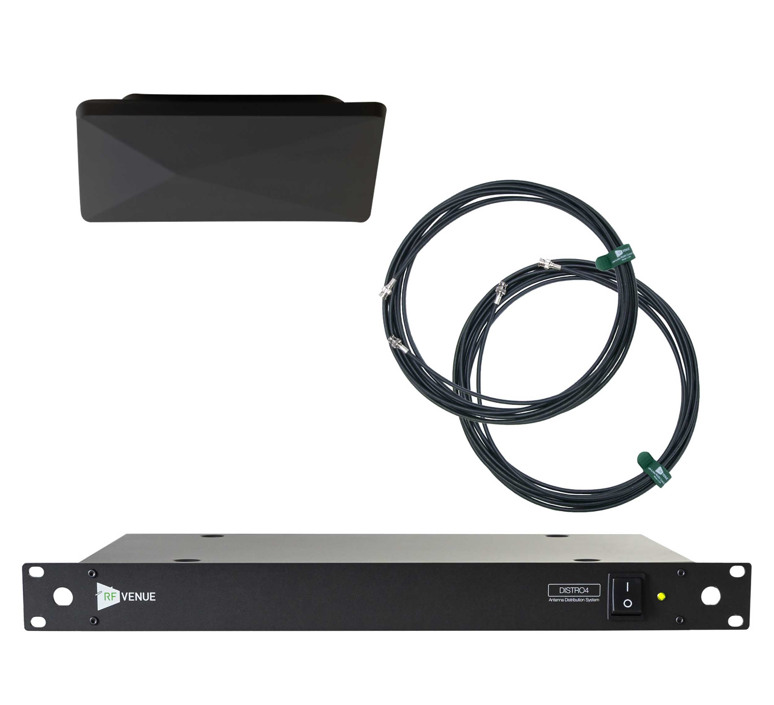 RF Venue D-ARCBDISTRO4 Diversity Architectural Antenna and DISTRO4 4-Channel Wireless Mic Upgrade Pack