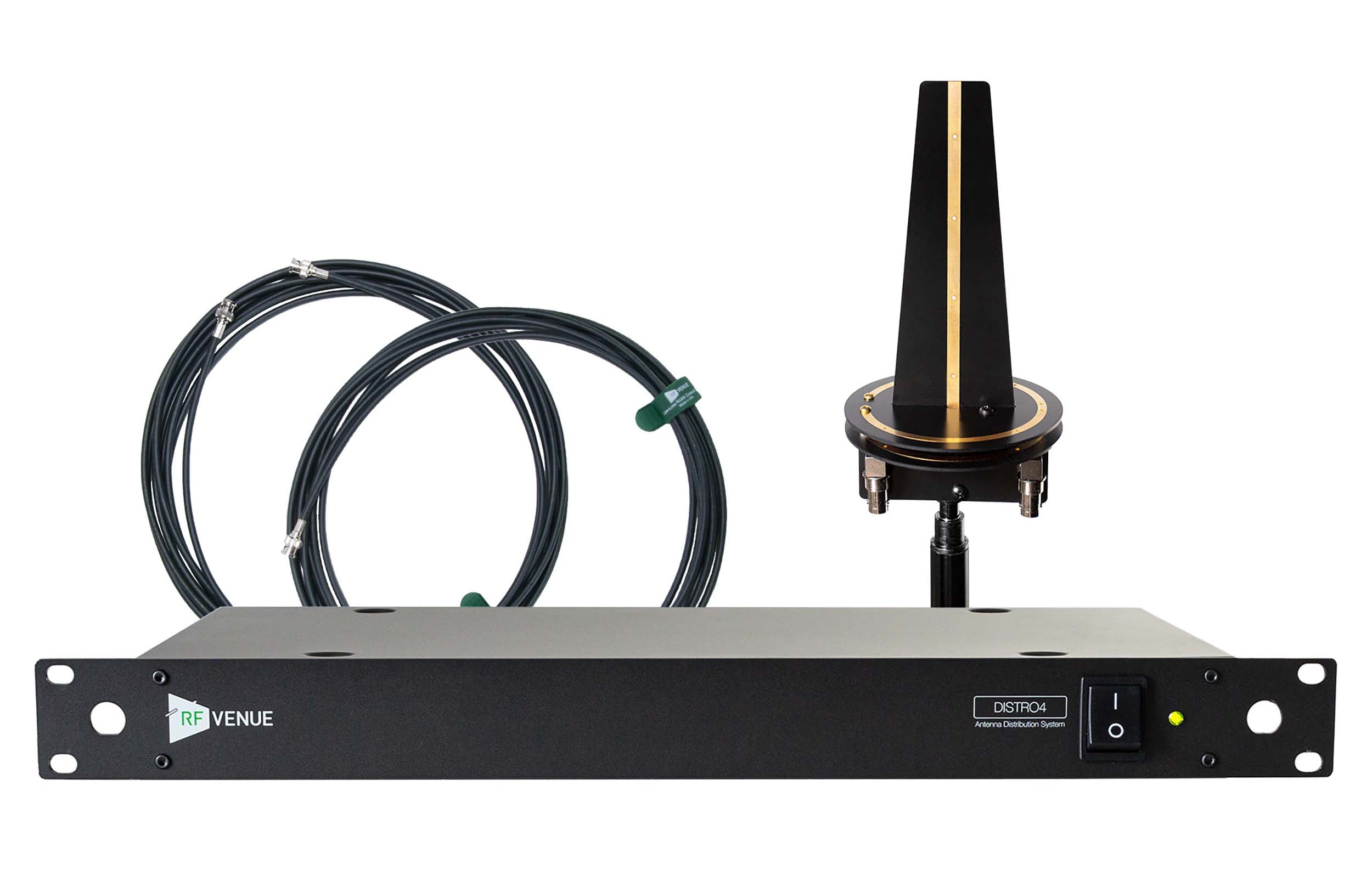 RF Venue D-OMNIDISTRO4 4-Channel Wireless Mic Upgrade Pack with Diversity Omnidirectional Antenna