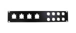ProX T-P2-4X8 Panel de Conexión de Rack 2U para 8 Conectores XLR Serie D y NL4/NAC3