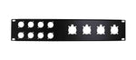 ProX T-P2-4X8 Panel de Conexión de Rack 2U para 8 Conectores XLR Serie D y NL4/NAC3