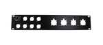 ProX T-P2-4X8 Panel de Conexión de Rack 2U para 8 Conectores XLR Serie D y NL4/NAC3