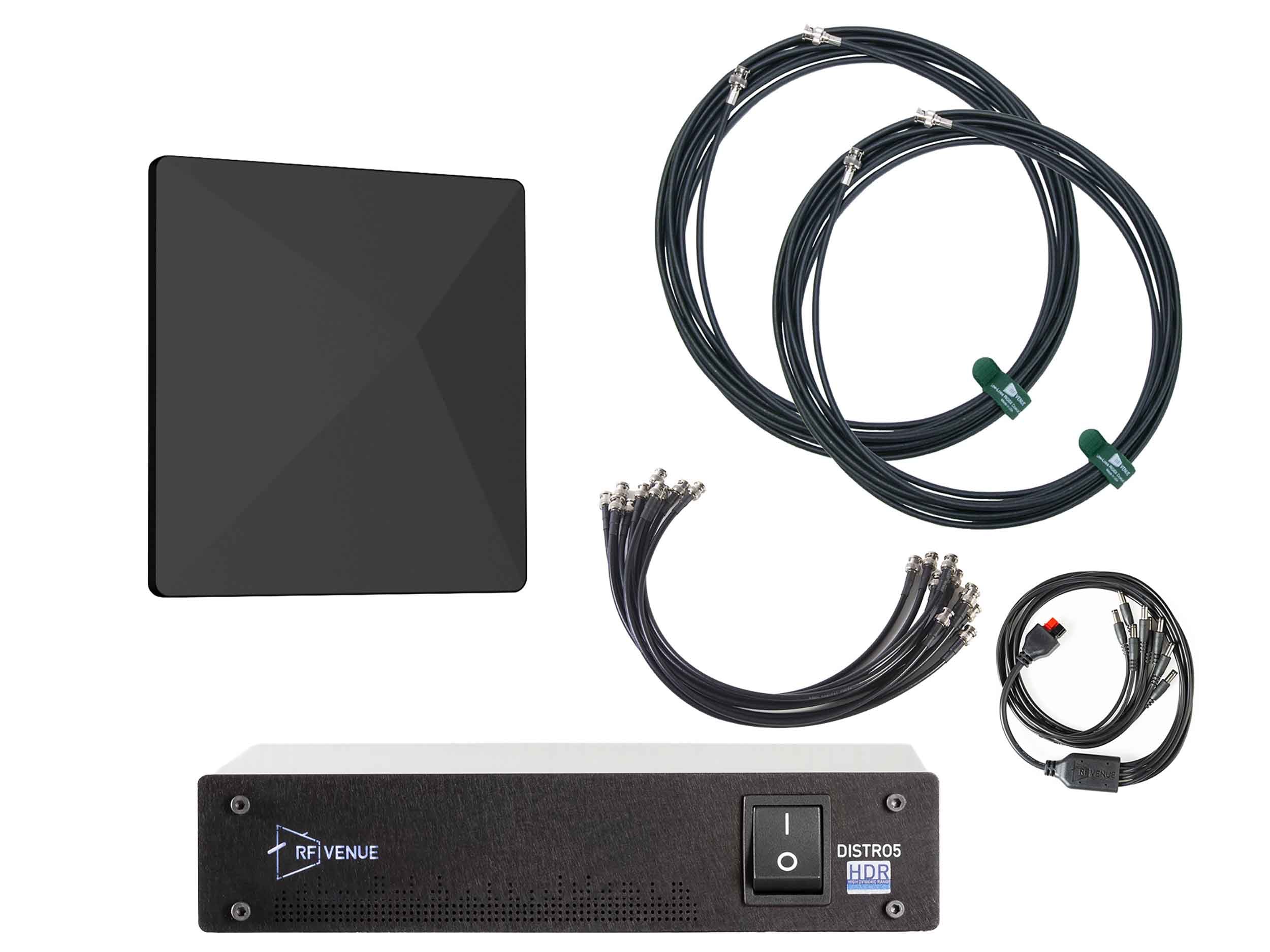 RF Venue D-ARCBD5 5-Channel Wireless Microphone Upgrade Pack with Black Diversity Architectural Antenna