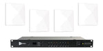 RF Venue 4ZONE-NET-DARC 4ZONE Network Antenna Combiner Bundle with 4 Diversity Architectural Antennas
