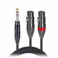 Câble en Y ProX XC-SYXF05 TRS-M 6,35 mm Stéréo vers Double XLR-F - 1,5 m