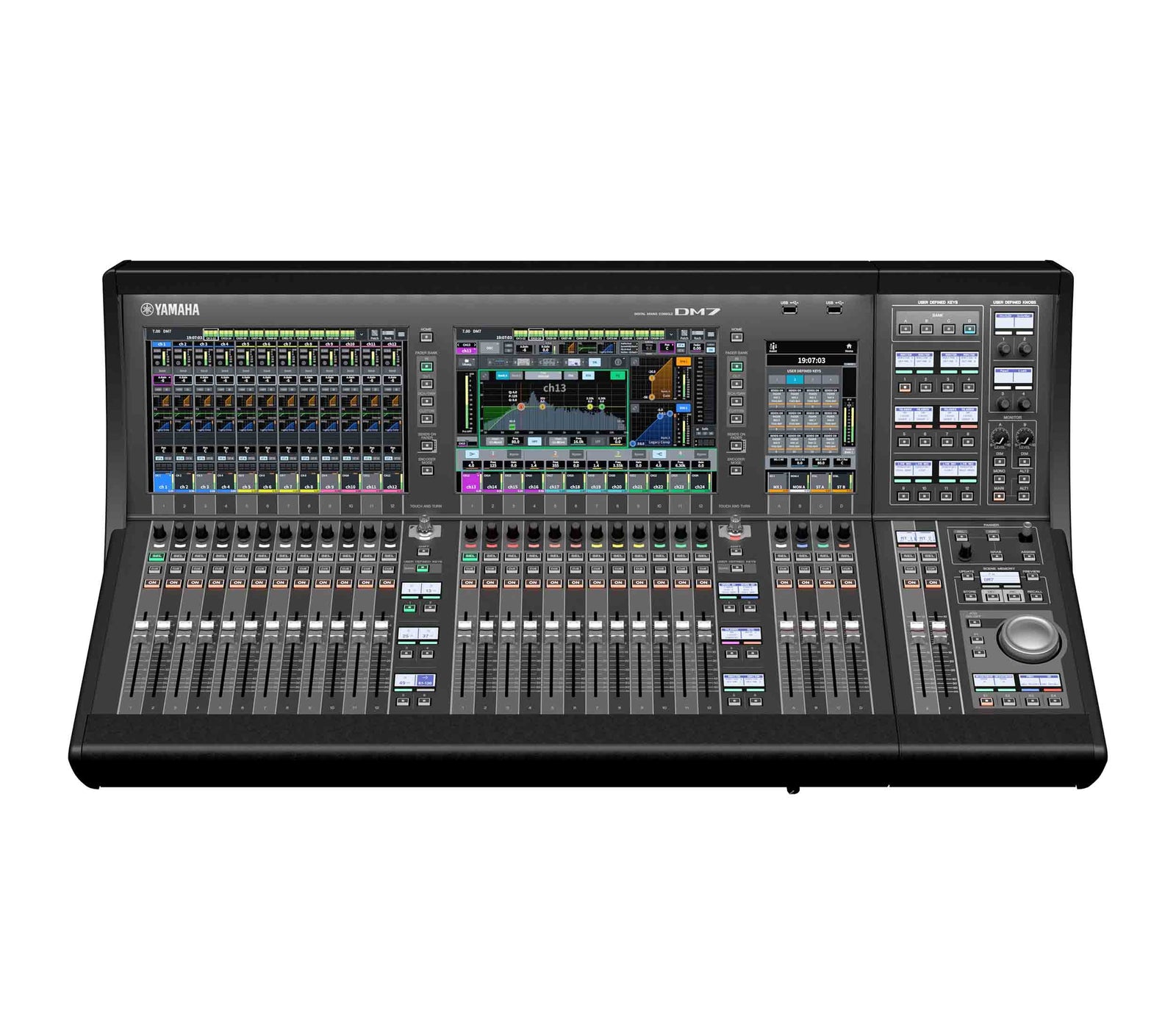 Yamaha DM7-EX 120-Channel Digital Mixing Console Expansion Package with 144 x 144 Dante and Dual Touchscreens