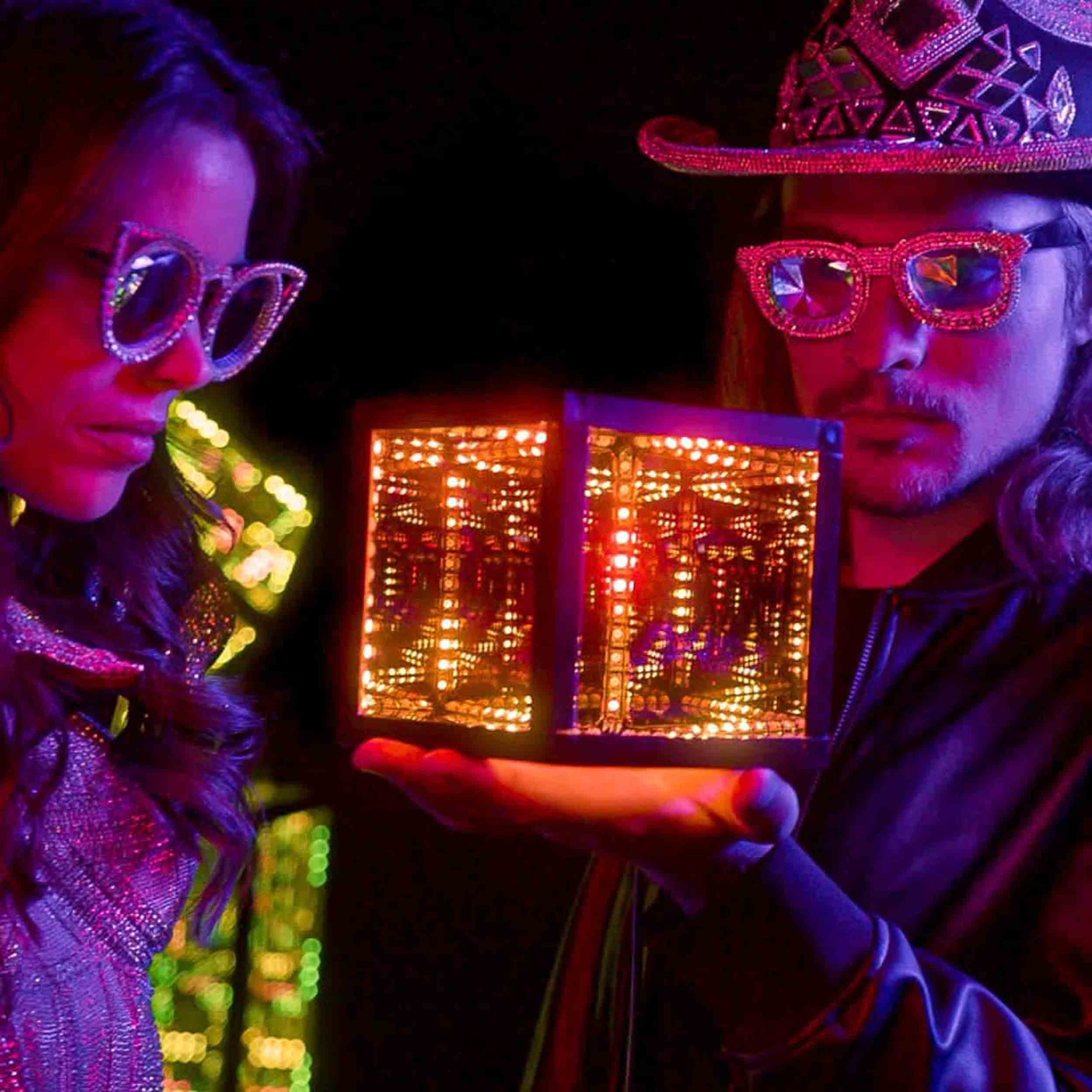 Hyperspace Lighting HYPERCUBE NANO Infinity Mirror LED Art with App Control and Sound Reactive Effects