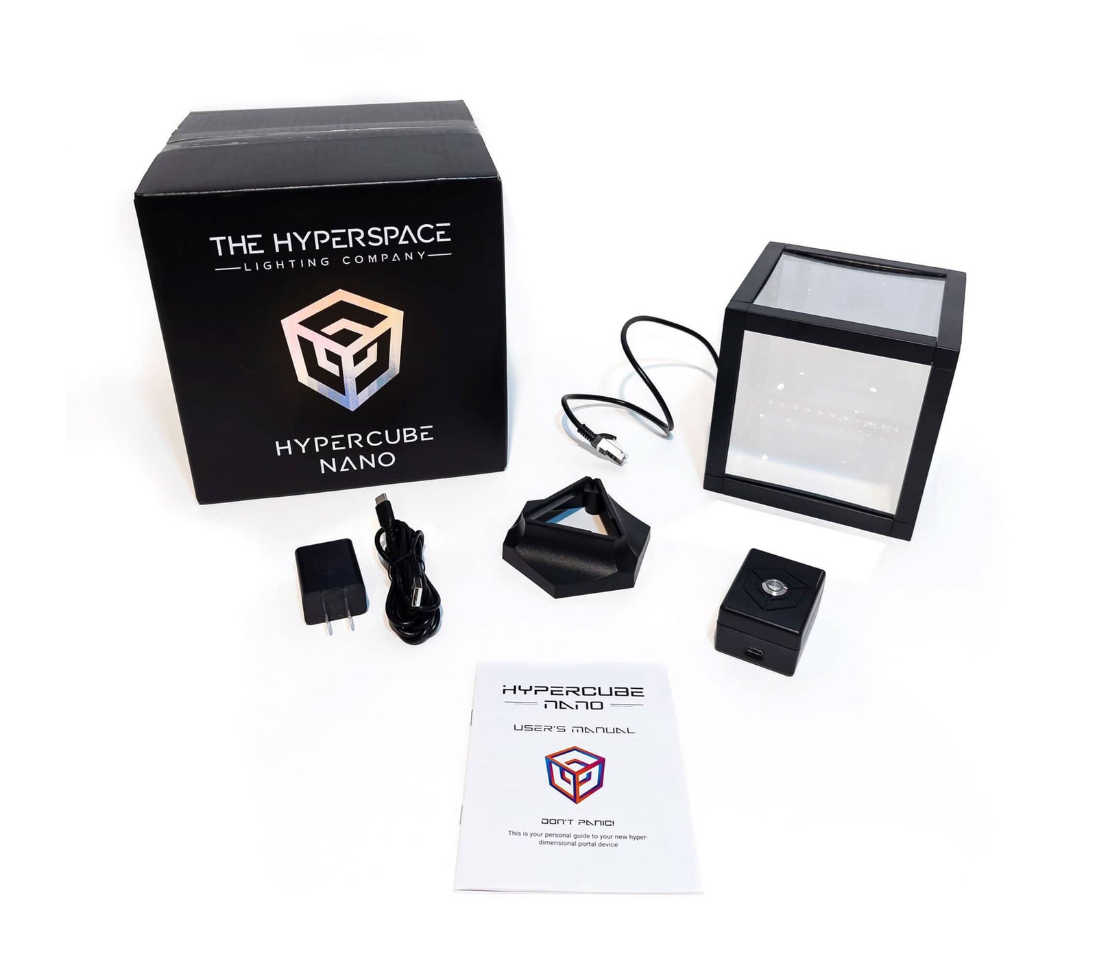 Hyperspace Lighting HYPERCUBE NANO Infinity Mirror LED Art with App Control and Sound Reactive Effects