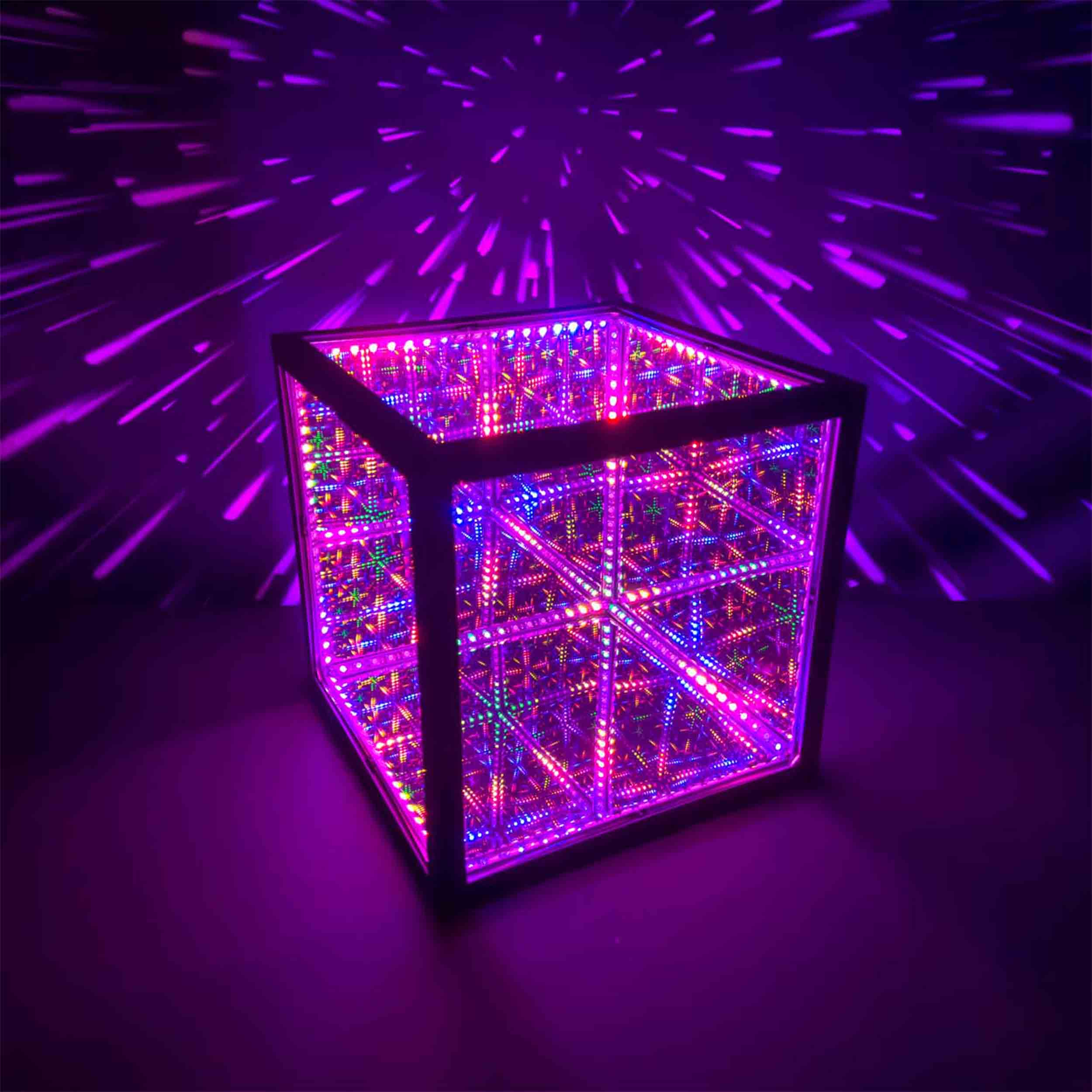 Hyperspace Lighting HYPERCUBE10 Infinity Mirror LED Art with App Control and Sound Reactive Effects