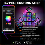 Hyperspace Lighting HYPERCUBE10 Infinity Mirror LED Art with App Control and Sound Reactive Effects