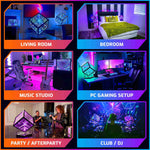 Hyperspace Lighting HYPERCUBE10 Infinity Mirror LED Art with App Control and Sound Reactive Effects