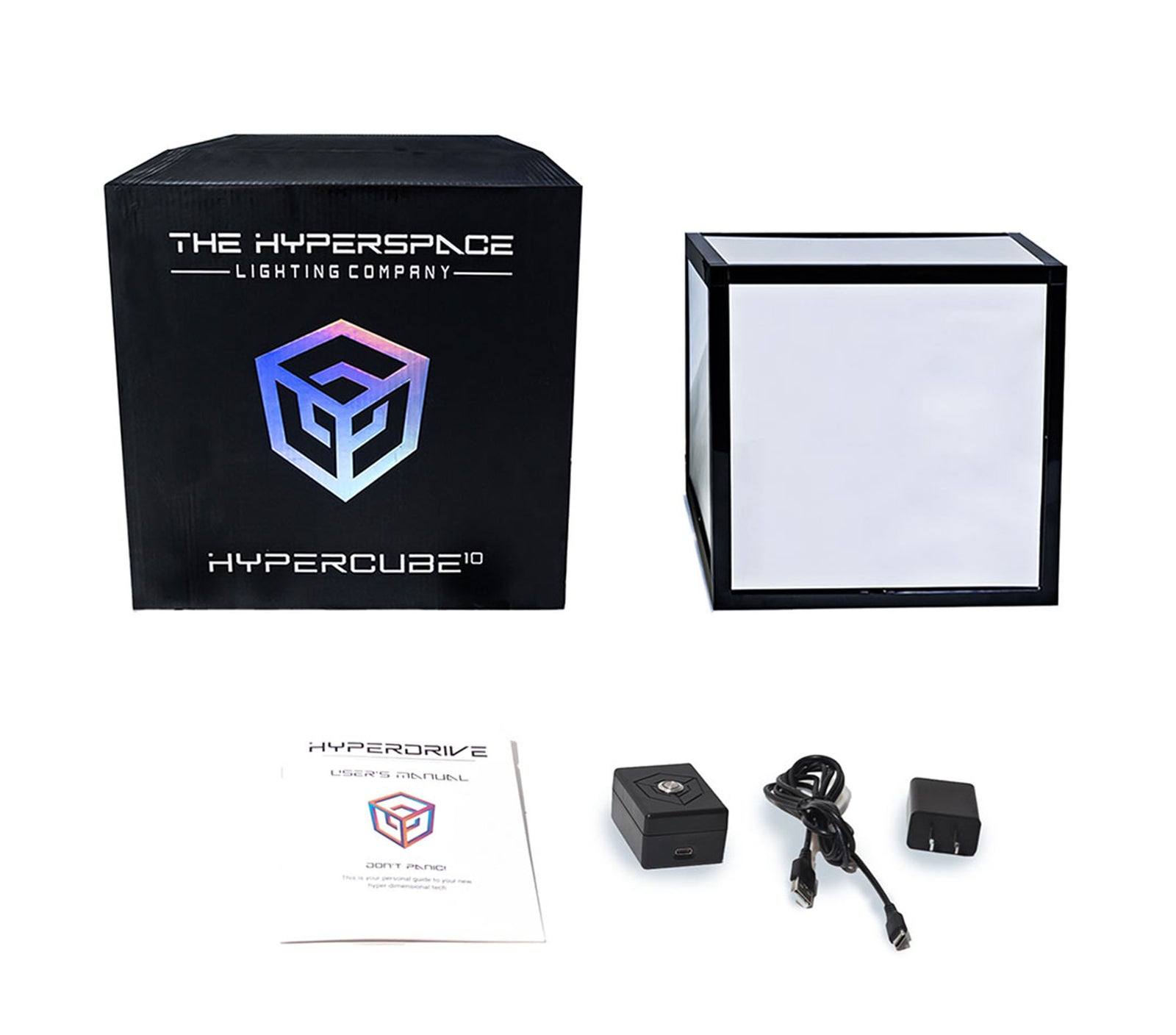 Hyperspace Lighting HYPERCUBE10 Infinity Mirror LED Art with App Control and Sound Reactive Effects