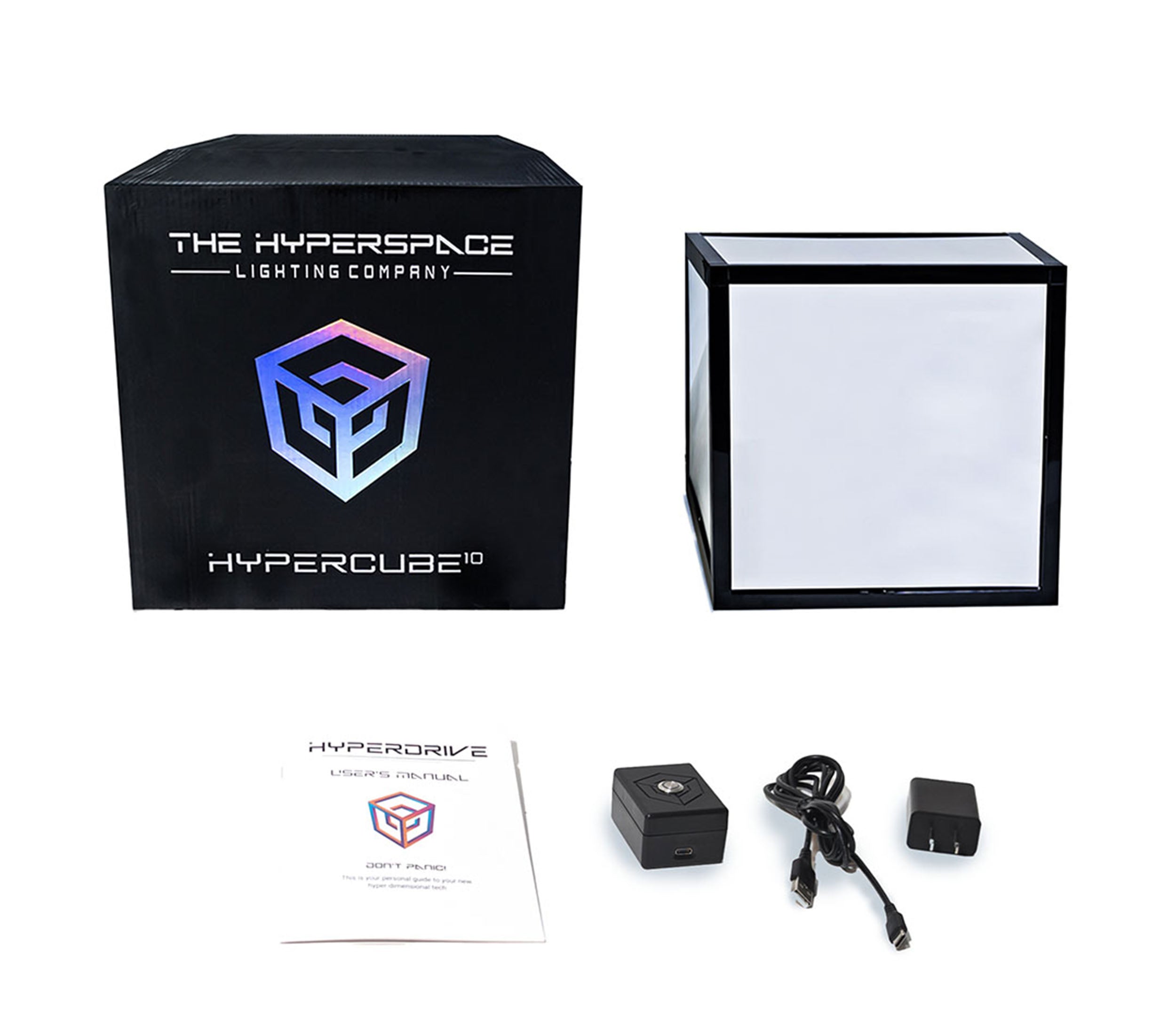 Hyperspace Lighting HYPERCUBE10 Infinity Mirror LED Art with App Control and Sound Reactive Effects