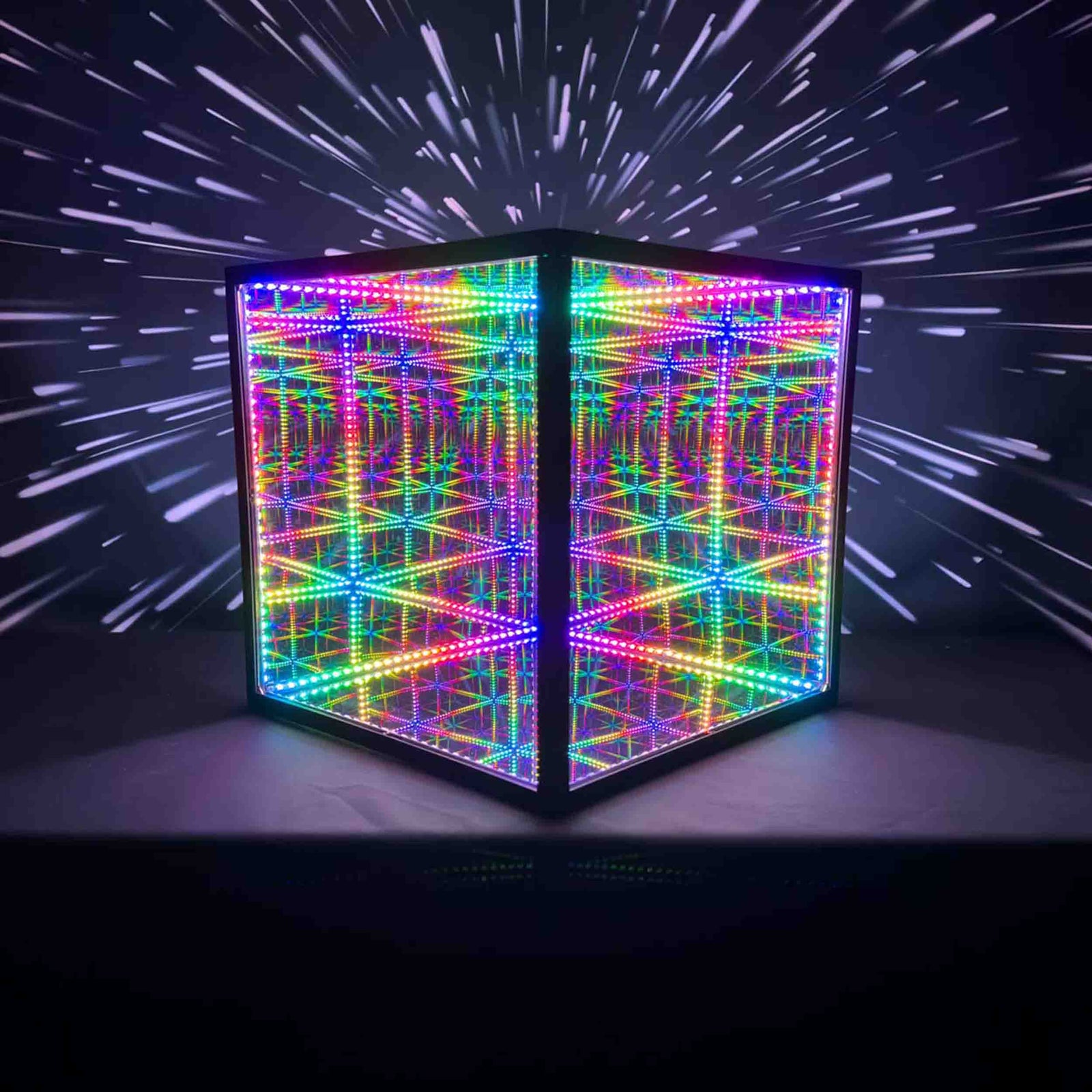 Hyperspace Lighting HYPERCUBE15 Infinity Mirror LED Art with App Control and 95 Lighting Patterns