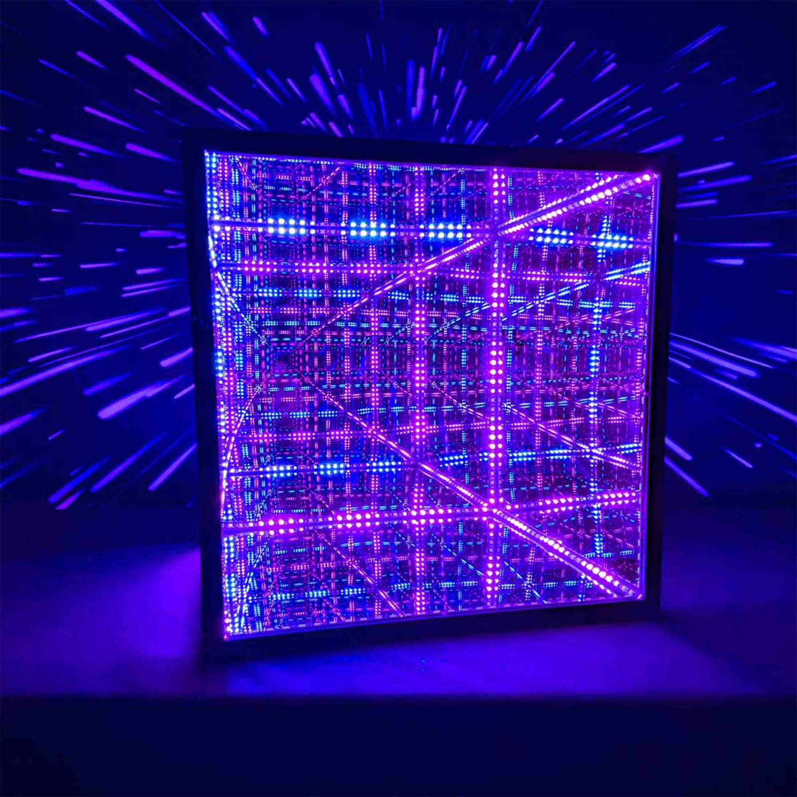 Hyperspace Lighting HYPERCUBE15 Infinity Mirror LED Art with App Control and 95 Lighting Patterns