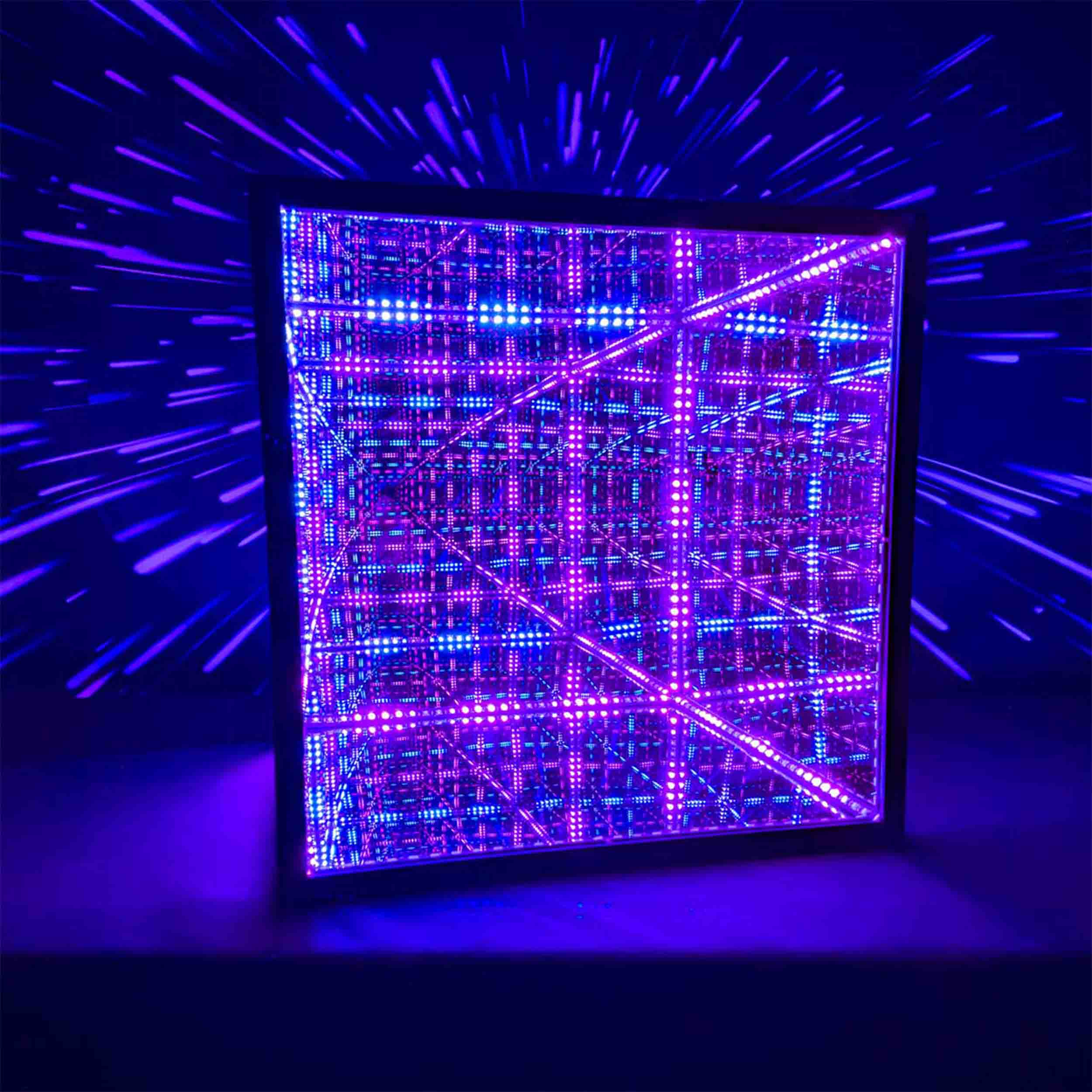 Hyperspace Lighting HYPERCUBE15 Infinity Mirror LED Art with App Control and 95 Lighting Patterns