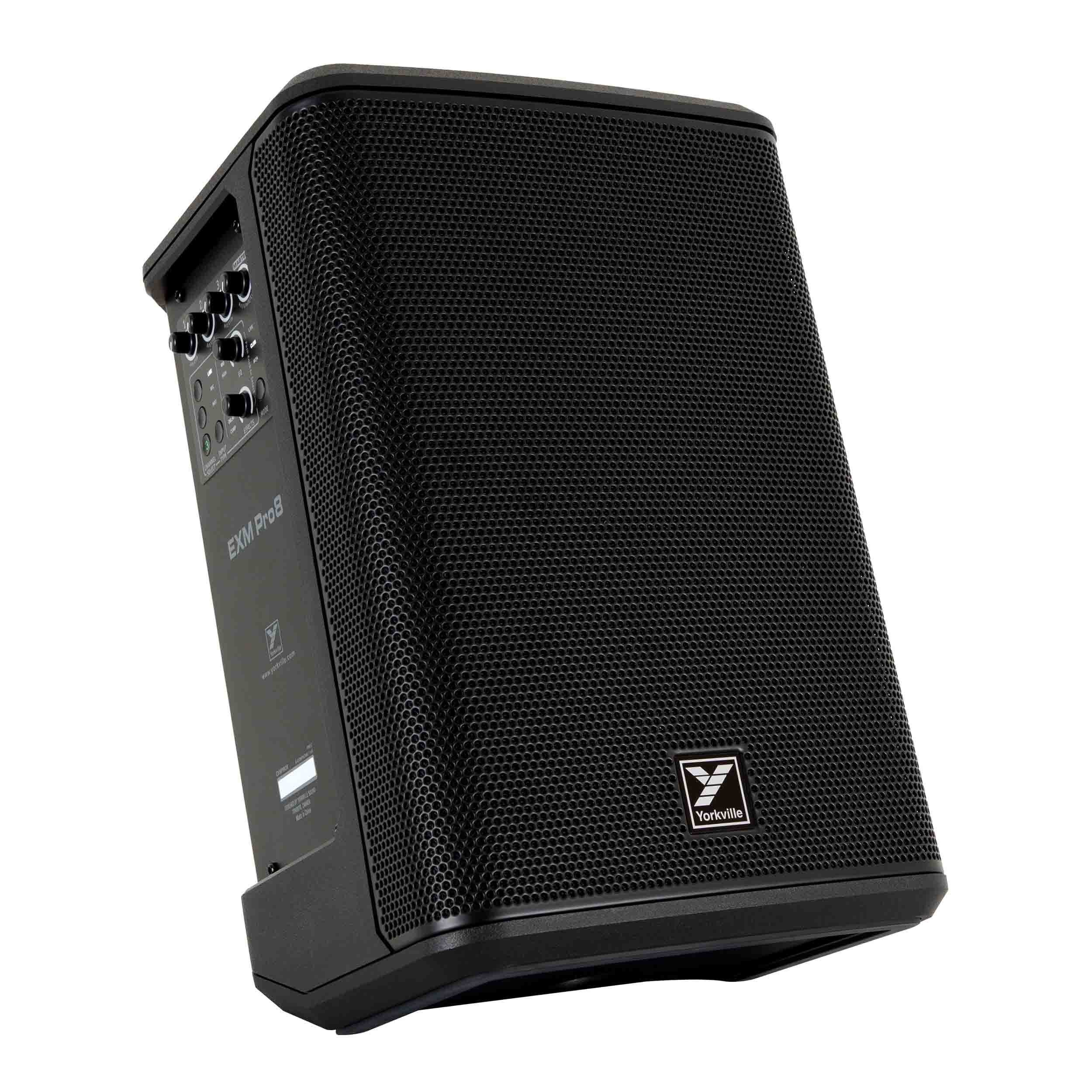 Yorkville Sound EXM PRO8 400W Battery-Powered Portable PA Speaker with Bluetooth and 3-Channel Mixer