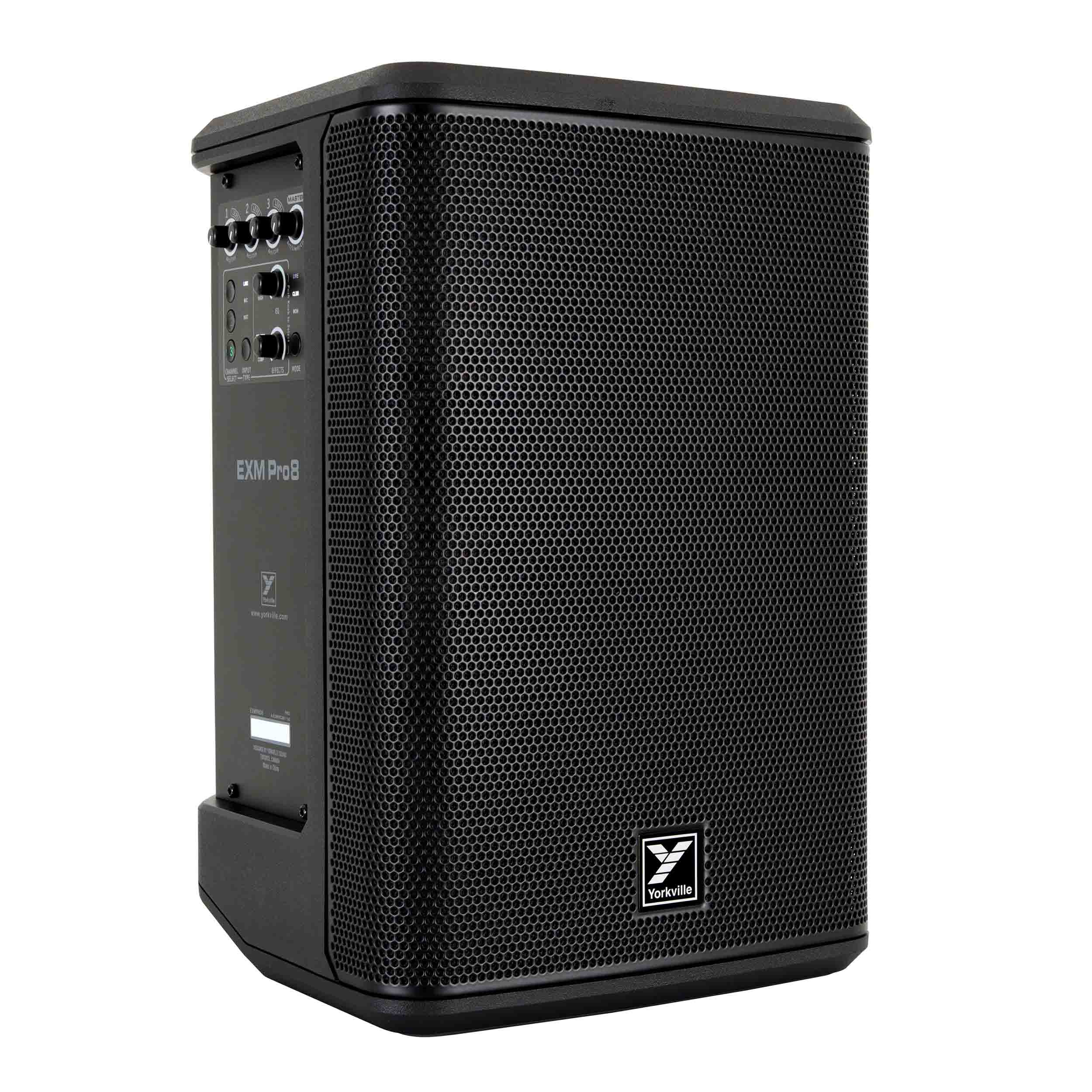 Yorkville Sound EXM PRO8 400W Battery-Powered Portable PA Speaker with Bluetooth and 3-Channel Mixer