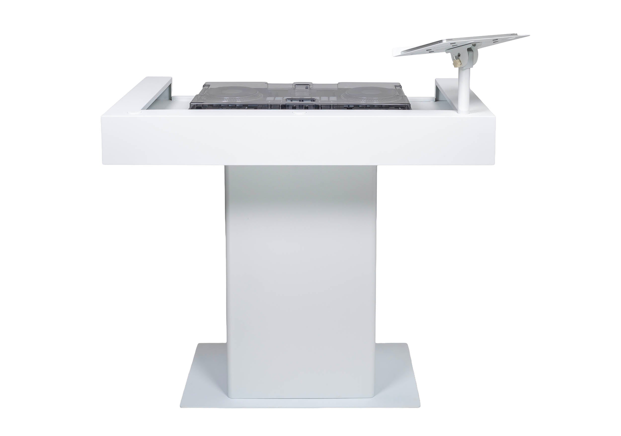 B-Stock: Headliner HL30001 Malibu Portable DJ Podium with Countertop and Base Column - White
