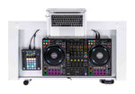 B-Stock: Headliner HL30001 Malibu Portable DJ Podium with Countertop and Base Column - White