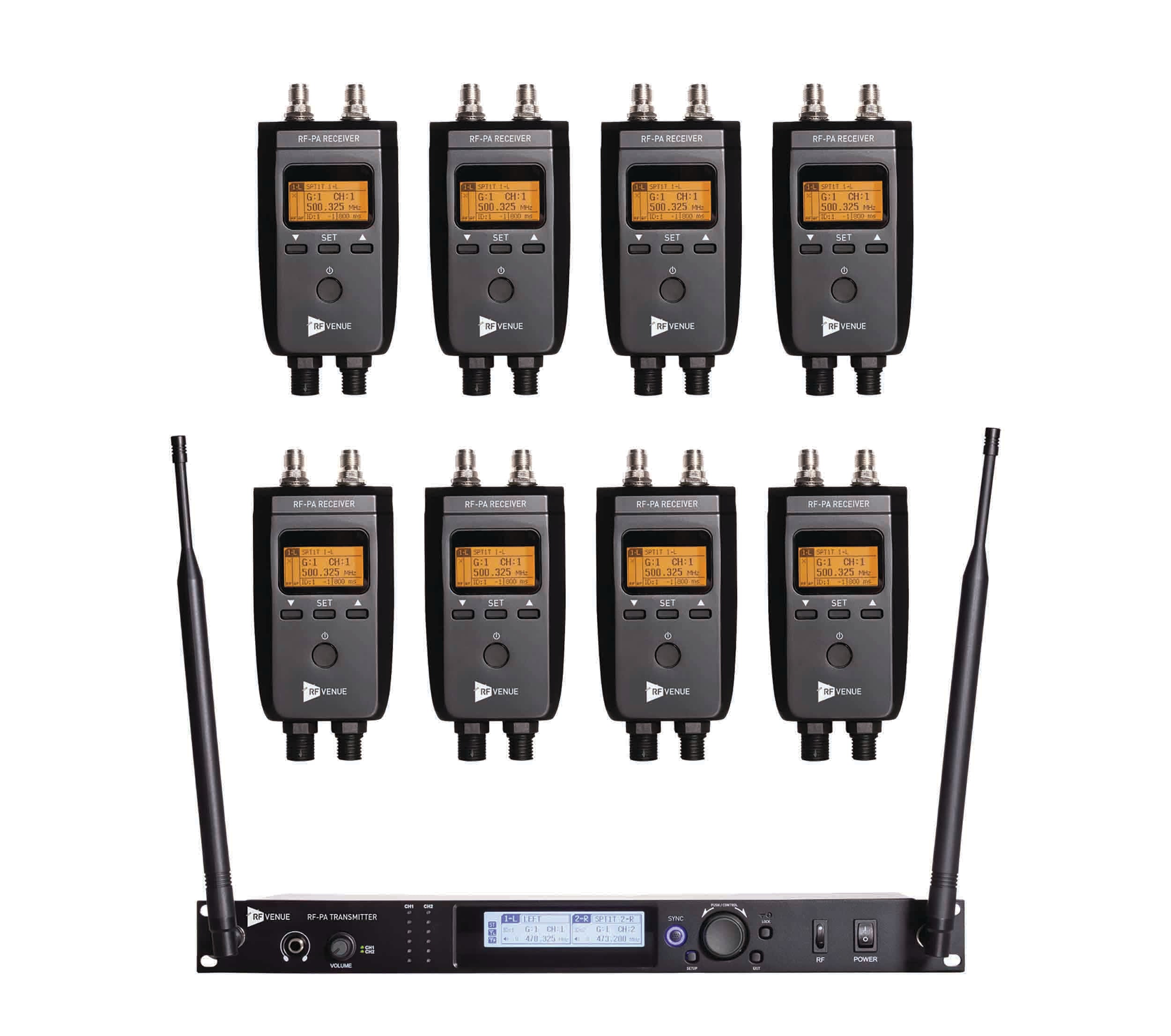 RF Venue PA Extension Kit with 8 Receivers