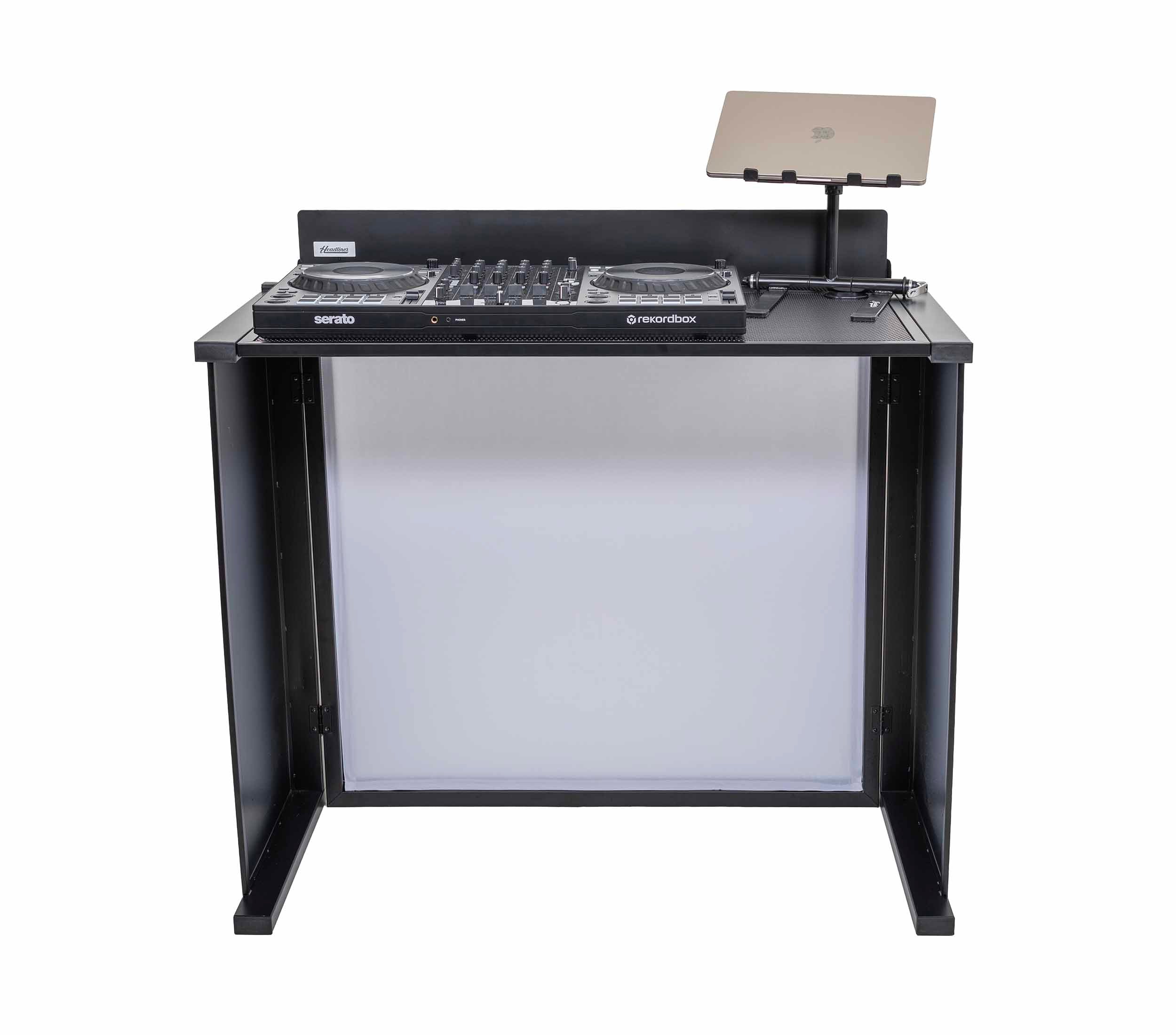 Headliner HL30080 Solana Portable DJ Booth with Carry Bag - Black