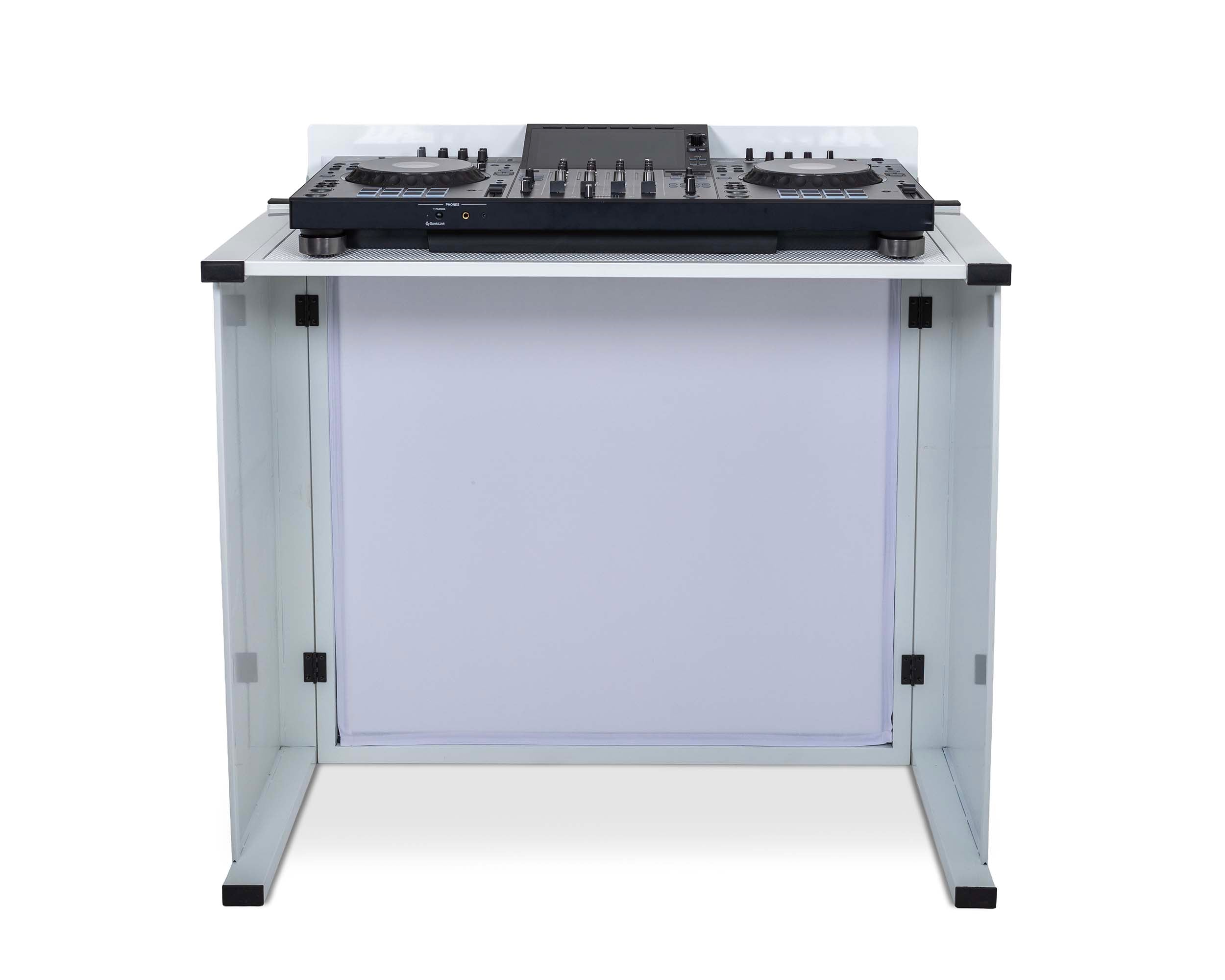 Headliner HL30081 Solana Portable DJ Booth with Carry Bag - White