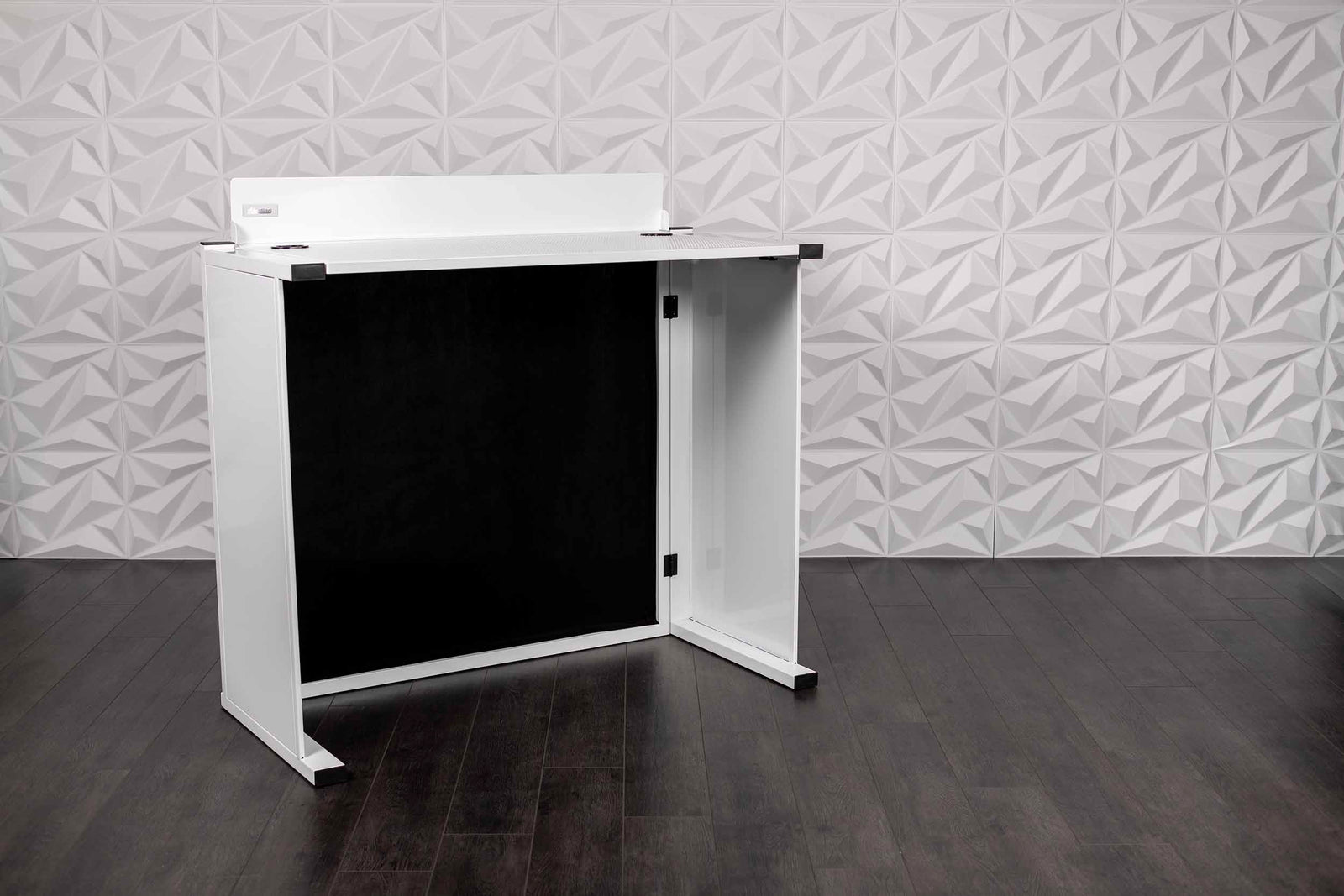 Headliner HL30081 Solana Portable DJ Booth with Carry Bag - White