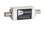 RF Venue Band-Pass Filter for Wireless Microphone Systems