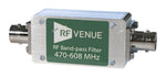 RF Venue Band-Pass Filter for Wireless Microphone Systems