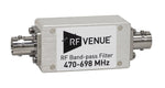 RF Venue Band-Pass Filter for Wireless Microphone Systems