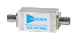 RF Venue Band-Pass Filter for Wireless Microphone Systems
