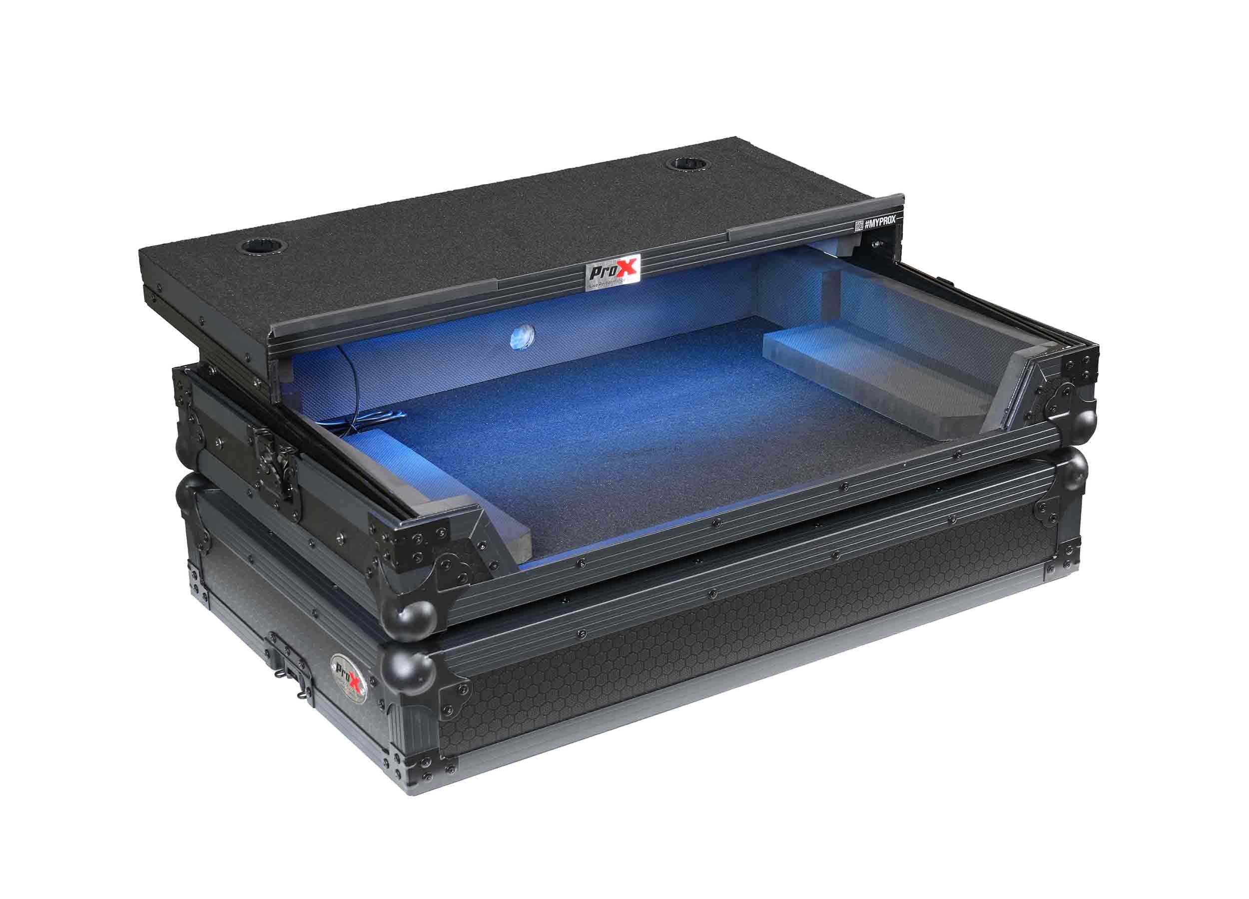 ProX XS-XDJANLTBLLED ATA Flight Case with Sliding Laptop Shelf for XDJ-AN - Black
