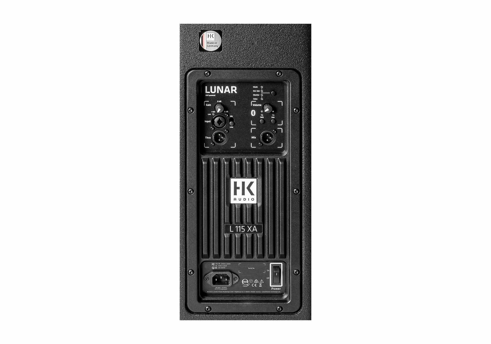 HK Audio LUNAR 115 XA 15" Active 2-Way Powered Speaker with 32-Bit DSP and Bluetooth - 1200W