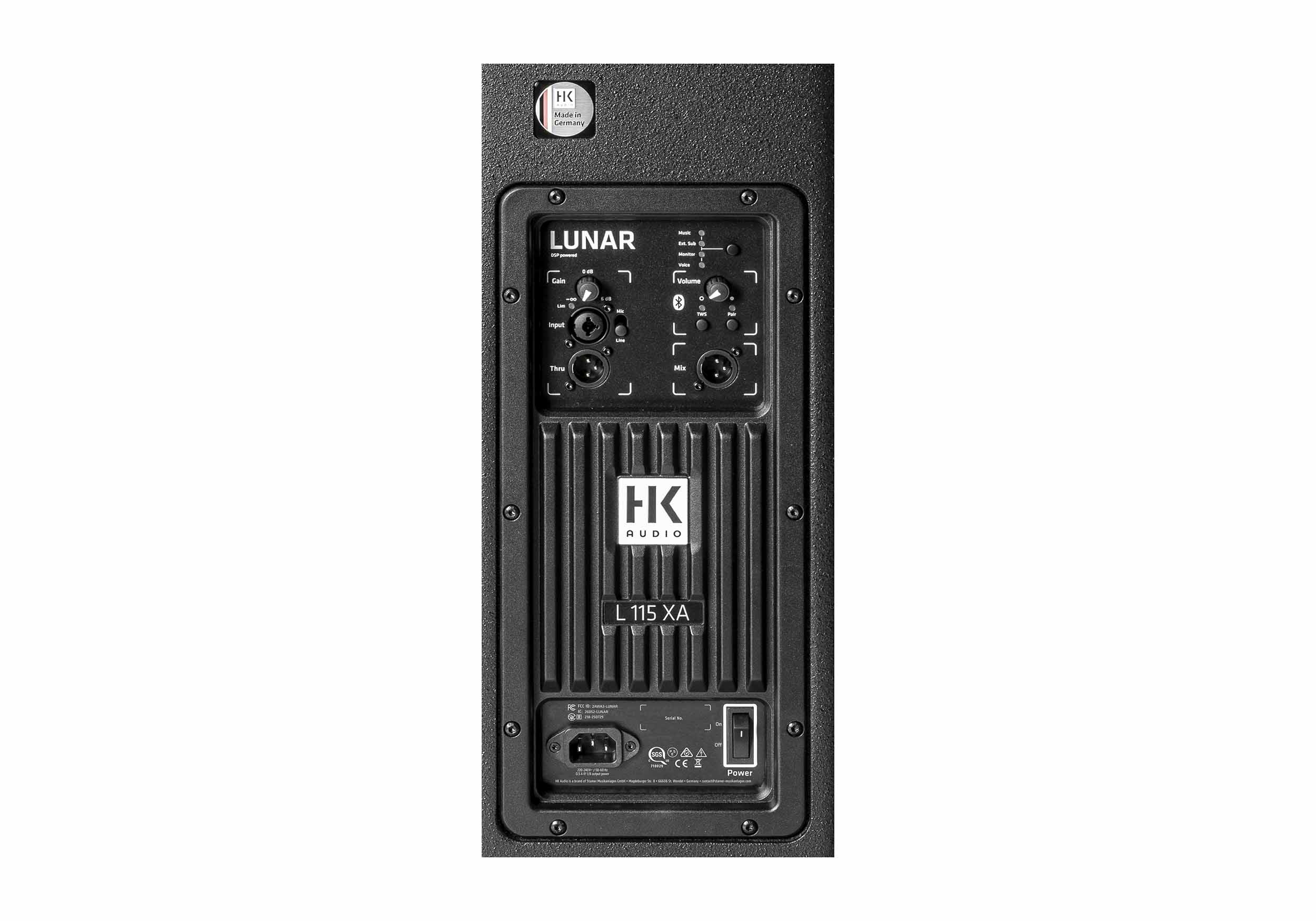 HK Audio LUNAR 115 XA 15" Active 2-Way Powered Speaker with 32-Bit DSP and Bluetooth - 1200W