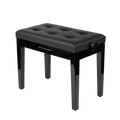 Gator GFW-KEYBENCH-HABK Adjustable Piano Bench with Storage – Black