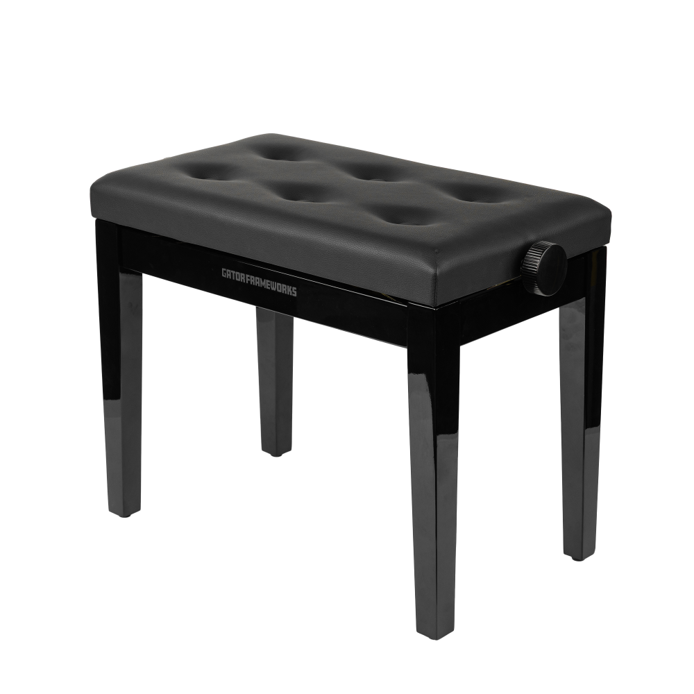 Gator GFW-KEYBENCH-HABK Adjustable Piano Bench with Storage – Black