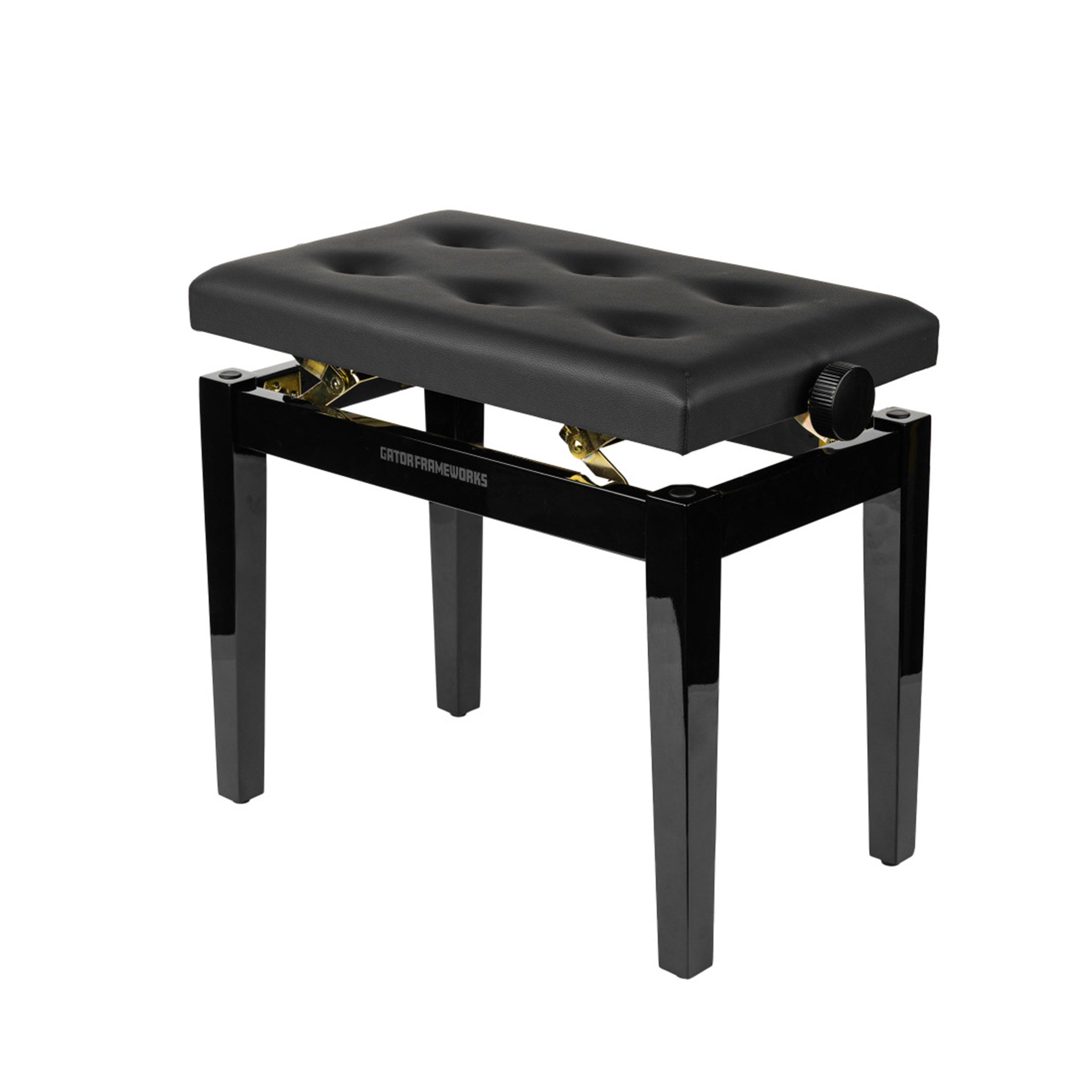 Gator GFW-KEYBENCH-HABK Adjustable Piano Bench with Storage – Black