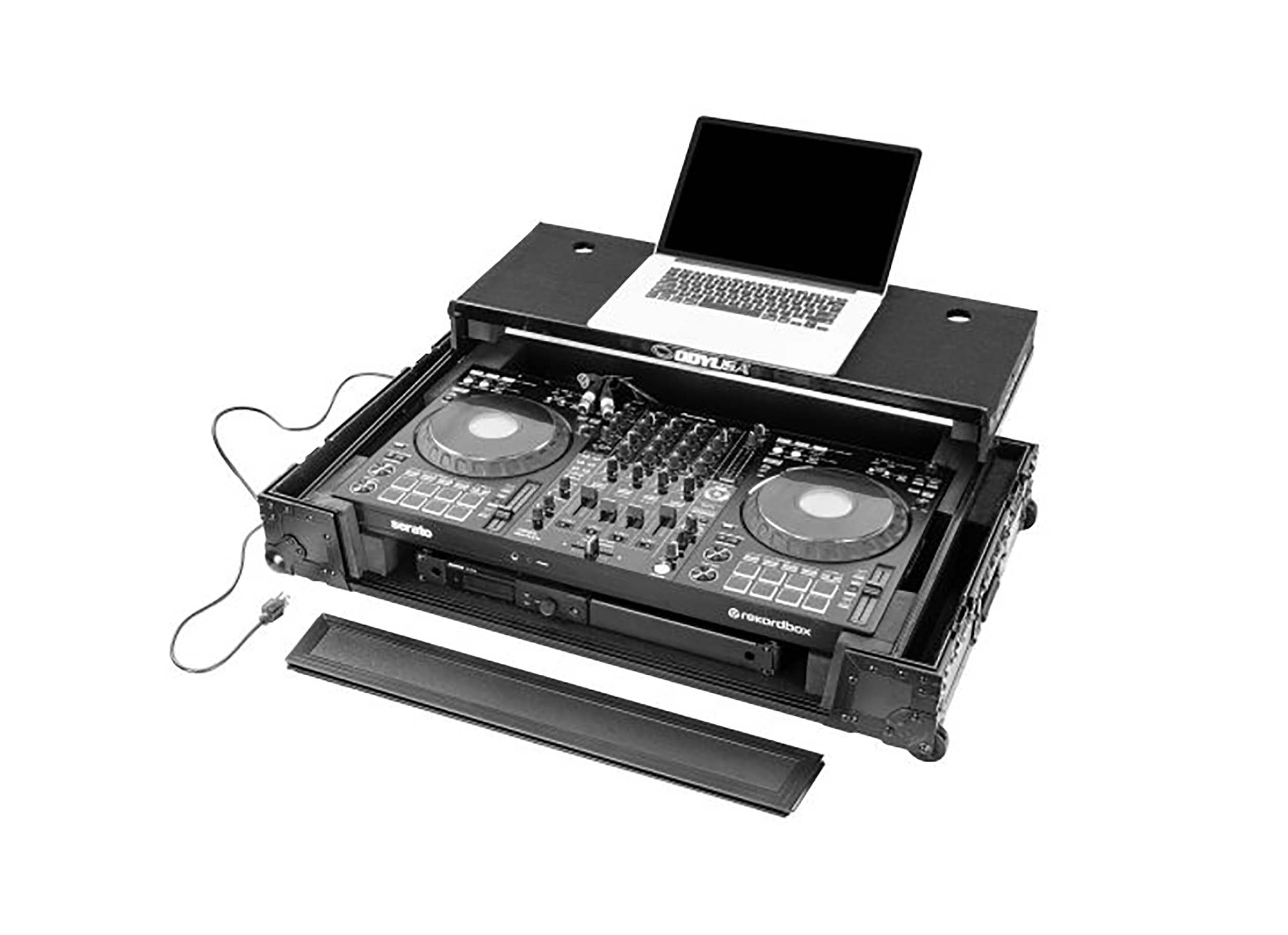 Odyssey FPR-GSFLX10W1UBL Performance Ready Series 1U Flight Case with Wheels for Pioneer DJ DDJ-FLX10 Controller - Black