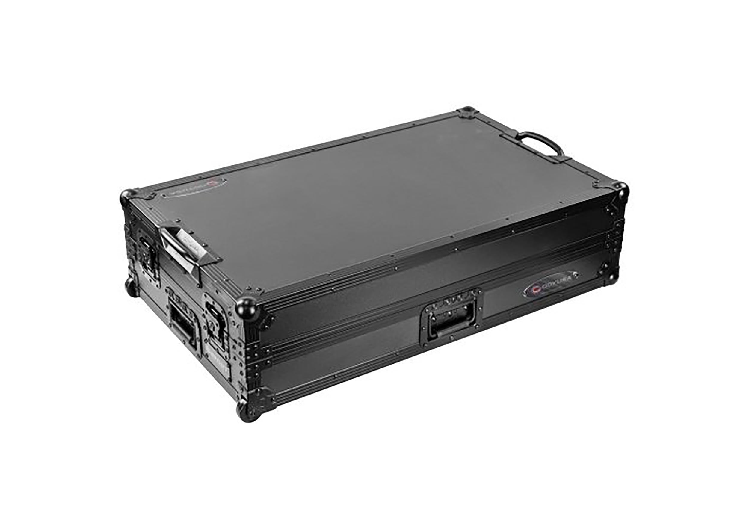 Odyssey FPR-GSSYSTEMONE1UWBL Performance Ready Series 1U Flight Case for RANE SYSTEM ONE with Wheels and Glide Style Laptop Platform - Black